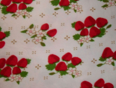 Strawberry series printed coral velvet